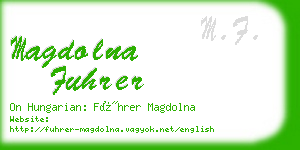 magdolna fuhrer business card